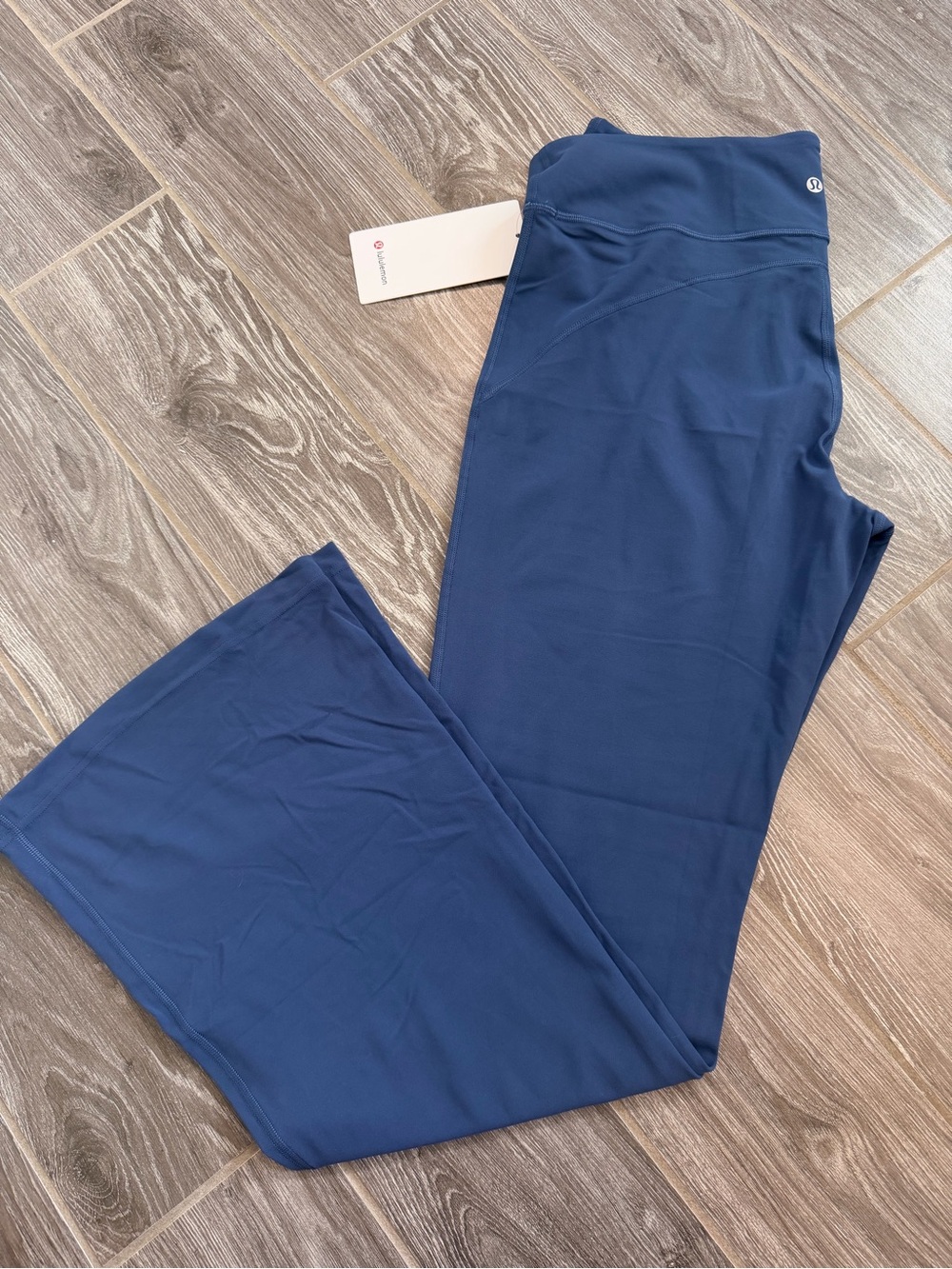 NEW lululemon athletica Groove Nulu blue light Navy Flare Yoga Pants 14